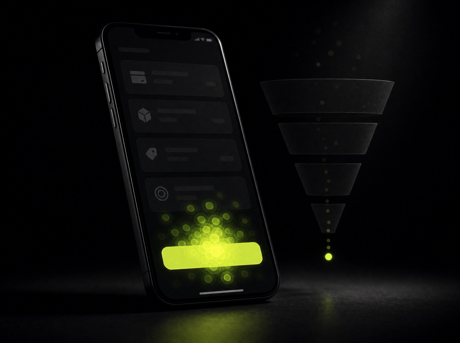 Checkout funnel and repeated-tap heatmap